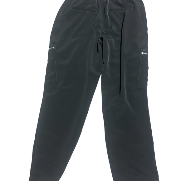 Express Black Women's Drawstring Track Pants with Zip Pockets - Picture 2 of 4